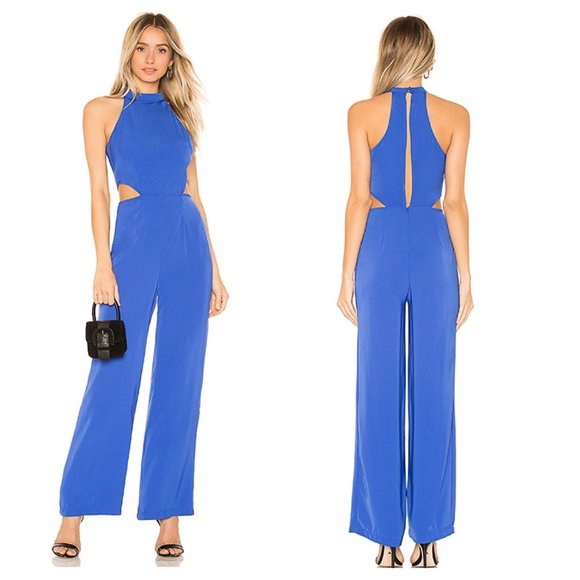 Revolve Pants - NWT About Us Revolve Audrey CutOut Jumpsuit Cobalt